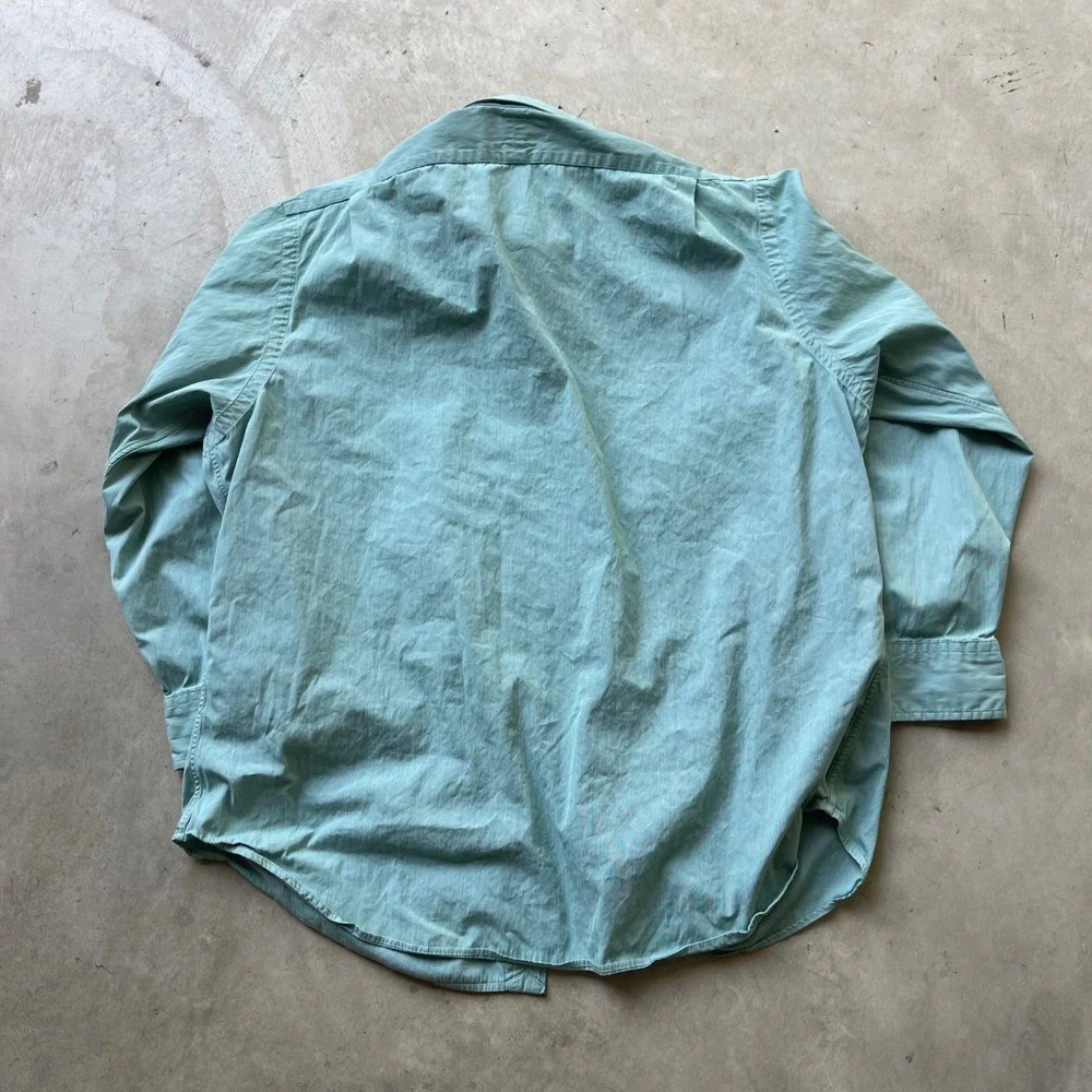 Polo Ralph Lauren Regent Custom Fit Button Down Shirt Teal Green Mens 17.5 32/33